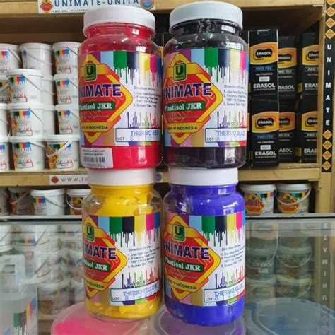 Jual Tinta Sablon Unimate Plastisol Jkr Thermo Kemasan Gr Shopee