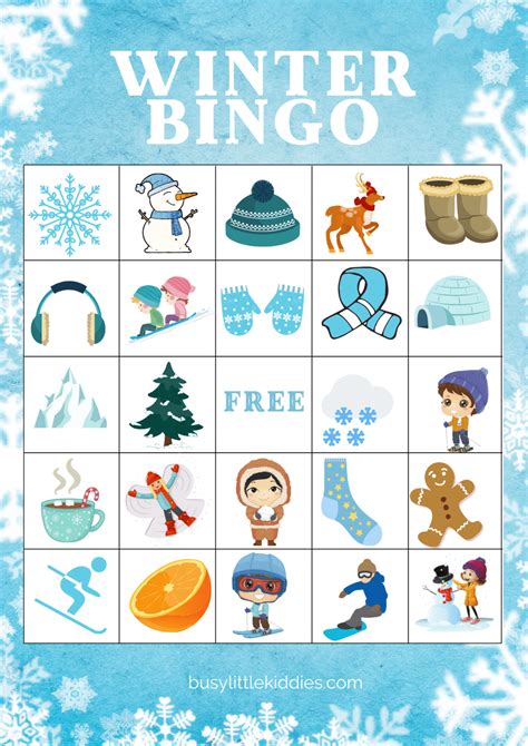 Winter Bingo Free Printable Winter Activities Preschool Bingo Games