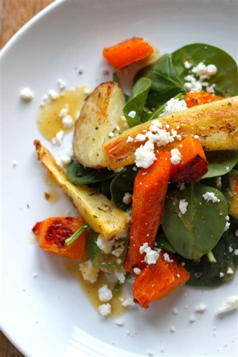 Roast Root Vegetable Feta Spinach Salad Elegant Made Easy By Jessica