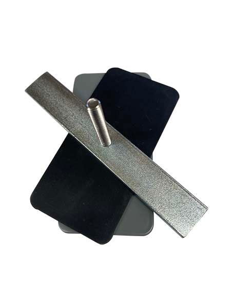 2"x4" Flat Rectangular Grey Steel Hand Hole Cover