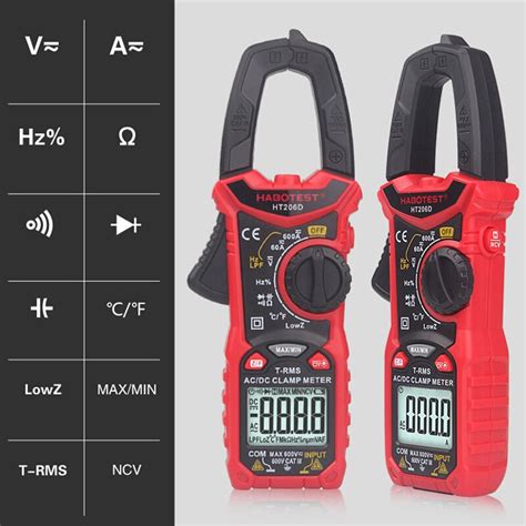 Ht D Amperometric Clamp Meter Pliers Ammeter Professional Digital