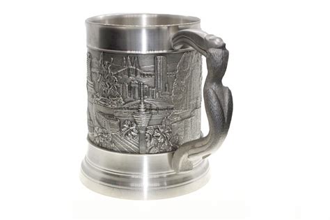 Tankard - Malaysian Pewter Tankard with Hornbill Handle, Stamped Royal ...