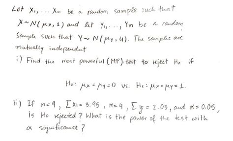 Solved Let X Ldots X N Be A Raudom Sample Chegg