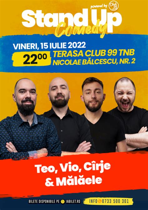 Bilete Stand Up La Club Tnb Terasa Cu Teo Vio Cirje Si Malaele