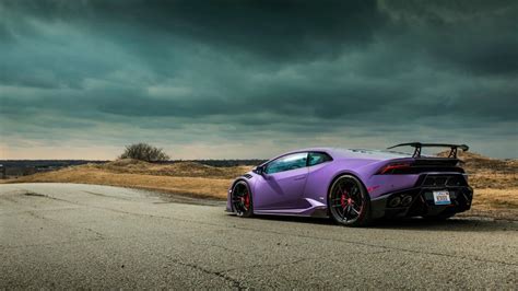 Purple Lamborghini Huracán - backiee