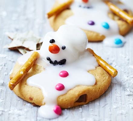 Melting snowman biscuits recipe | BBC Good Food