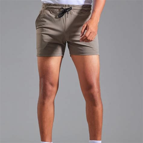 Summer Workout Plus Size Gym Solid Color Shorts For Men High Elastic