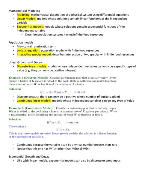 MTH235 2 Ch 1 2 Mathematical Modeling Modeling Mathematical