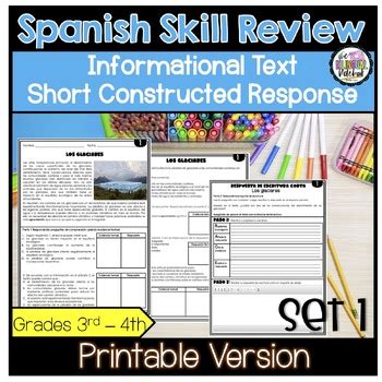 Staar Spanish Reading Review Scr Test Prep New Items Type Tpt