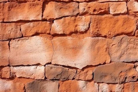 Uma Antiga Textura De Fundo Da Parede De Pedra De Terracotta Em Tons