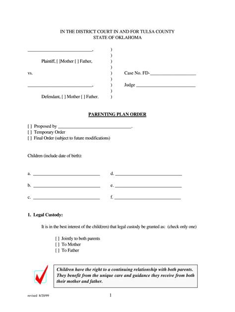 Free Joint Custody Agreement Template - Sfiveband.com