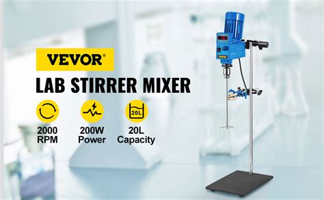 VEVOR 20L Electric Overhead Stirrer Mixer 2000RPM Digital Overhead