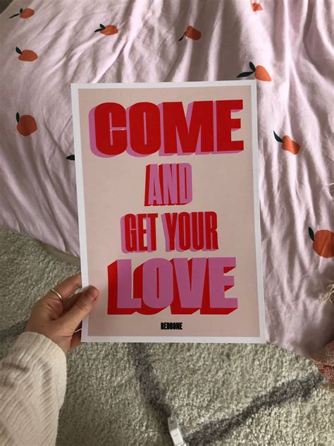 Come and Get Your Love Redbone Print Music Print Lyrics | Etsy