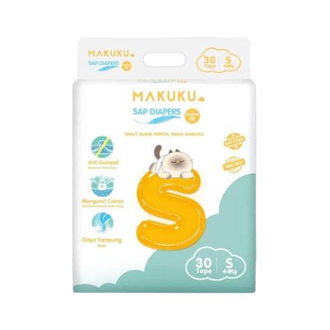 MAKUKU SAP DIAPERS COMFORT FIT S30 - RAJASUSU