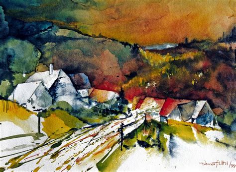 Aquarelle Landschaften Werner F UHL