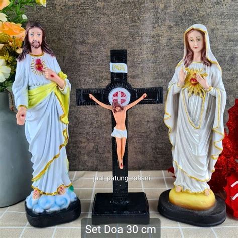 Jual Set Hadiah Patung Yesus Hati Kudus Padi Dan Maria Hati Kudus