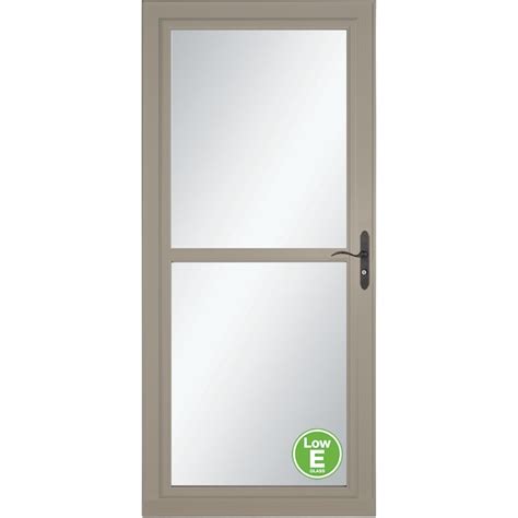 Larson Tradewinds Selection Low E 36 In X 81 In Sandstone Aluminum Storm Door Full View With