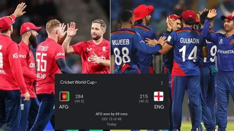 ENG vs AFG: The Biggest Upset in Cricket History