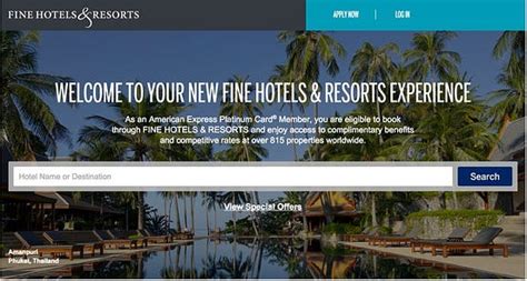 How Do I Use American Express Fine Hotels And Resorts By Fine Hotel