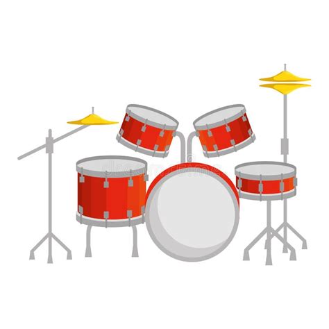 Battery Drums Musical Instrument Stock Vector Illustration Of Studio