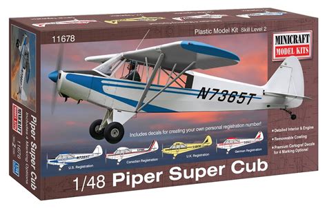 Minicraft Piper Super Cub Airplane Model Kit 148 Scale Buy Online