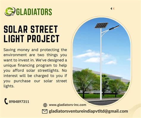 an advertisement for solar street light project