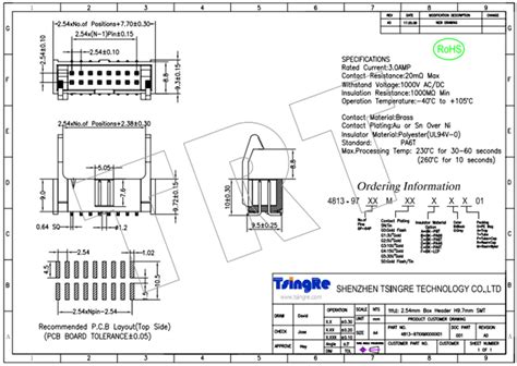 Box Header Shouldered Connector Shenzhen Tsingre Technology Co Ltd