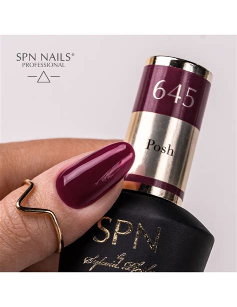 Bordowy Lakier Hybrydowy 645 Posh SPN Nails