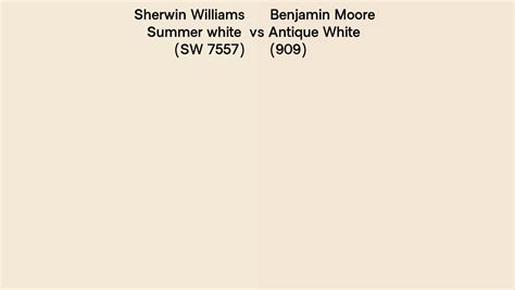 Sherwin Williams Summer White Sw 7557 Vs Benjamin Moore Antique White