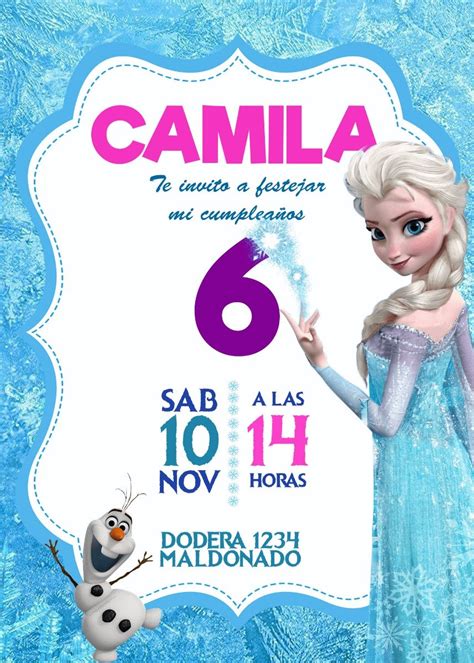 Invitaciones De Frozen Para Editar Gratis