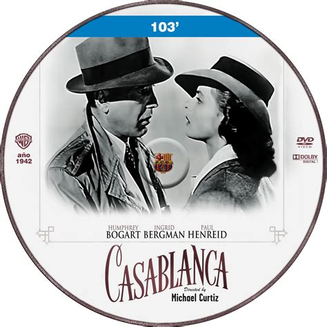 Caratulas De Películas Dvd Para Cajas Cd Casablanca 1942