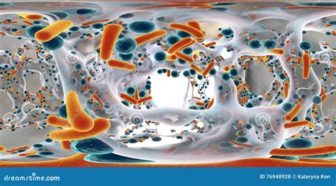 Biofilm Of Antibiotic Resistant Bacteria Stock Illustration