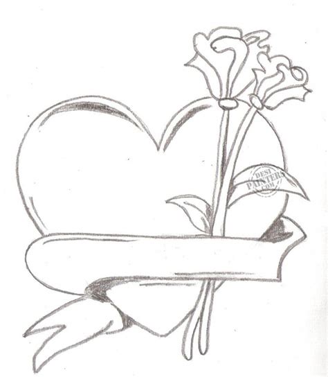 Flowers And Hearts Drawing at GetDrawings | Free download