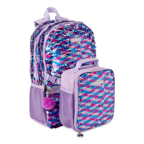 Limited Too Flip Sequin Backpack With Lunch Bag