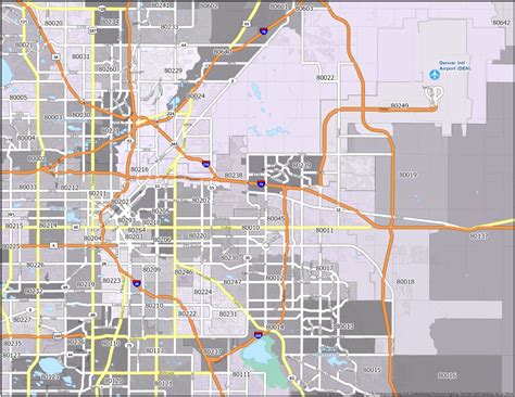 Denver Zip Code Map - GIS Geography