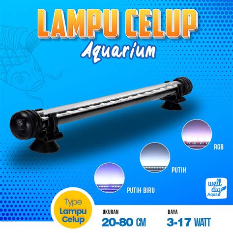 Jual Lampu Celup Aquarium Led Lampu Ikan Arwana Chana