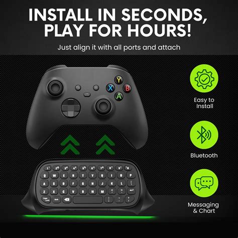 2.4G Mini Wireless Bluetooth Chatpad Messenger Keyboard for Xbox One ...