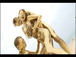 Japanese Gold Bodypaint Fuck Fest Hotntubes