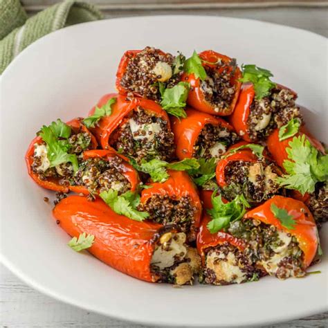 Vegetarian Stuffed Mini Bell Peppers for Two | Babaganosh