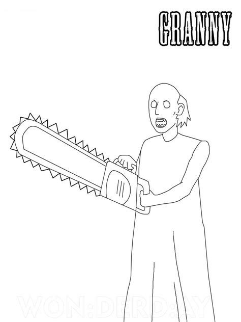 Granny Horror Game Coloring Pages