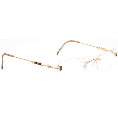 Daniel Swarovski Eyeglasses S Kt Gp Gold Rimless Austria