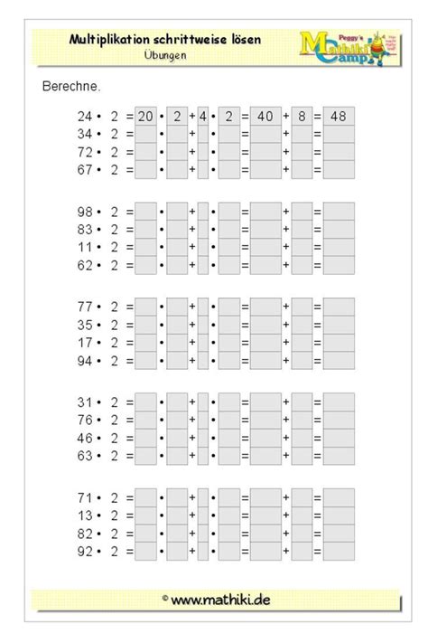 Multiplikation Klasse 3 Mathiki De Artofit