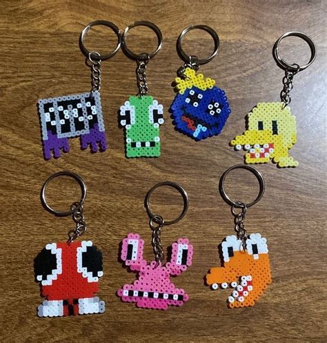 Marias Treasure Beads On Instagram Rainbow 🌈 Friends Keychains Hama Beads Keychains Pixel