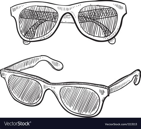 Doodle Sunglasses Famous Royalty Free Vector Image