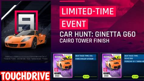 Asphalt 9 GINETTA G60 CAR HUNT TOUCHDRIVE GUIDE YouTube