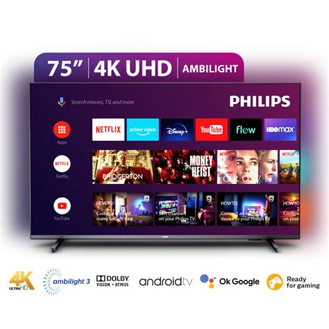 Smart TV 75" Philips Android 4K Ambilight — BBVA
