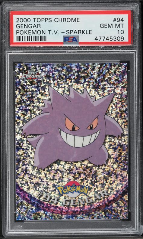 2000 Topps Chrome Pokemon Series 2 Sparkle Gengar 94 PSA 10 GEM MINT