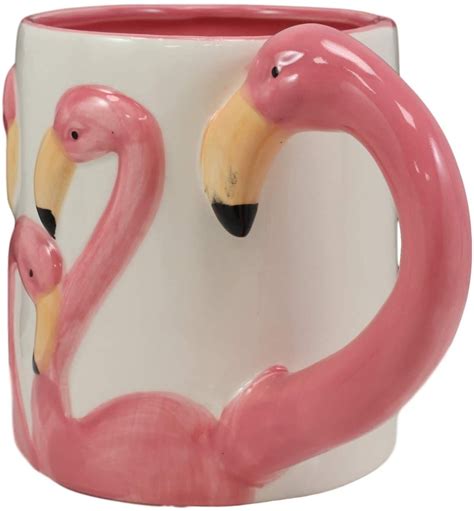 Ebros Tropical Pink Flamingos Ceramic Coffee Mug Oz Drinking Cup