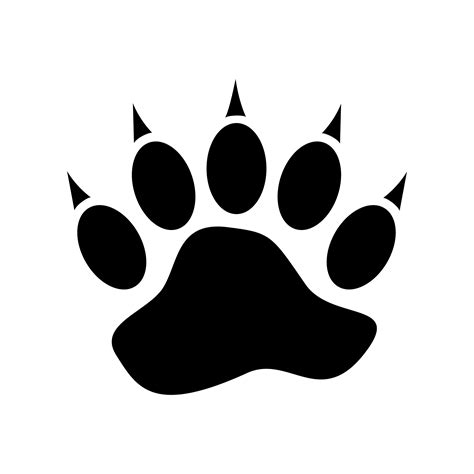 Bear Paw Print Vector at Vectorified.com | Collection of Bear Paw Print ...