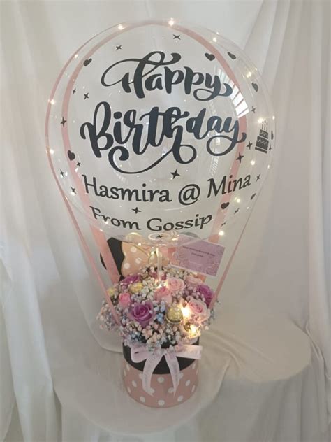 Minnie Mouse Hot Air Balloon Box Florist In Kajang